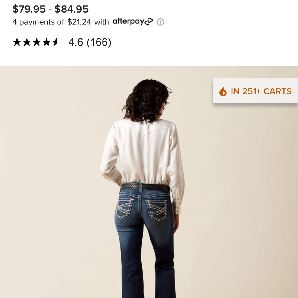 Ariat Women's Dark Blue Trouser Jeans